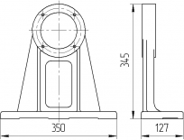 Кронштейн крепления барабана грузовой лебедки КС-3562А.44.001
